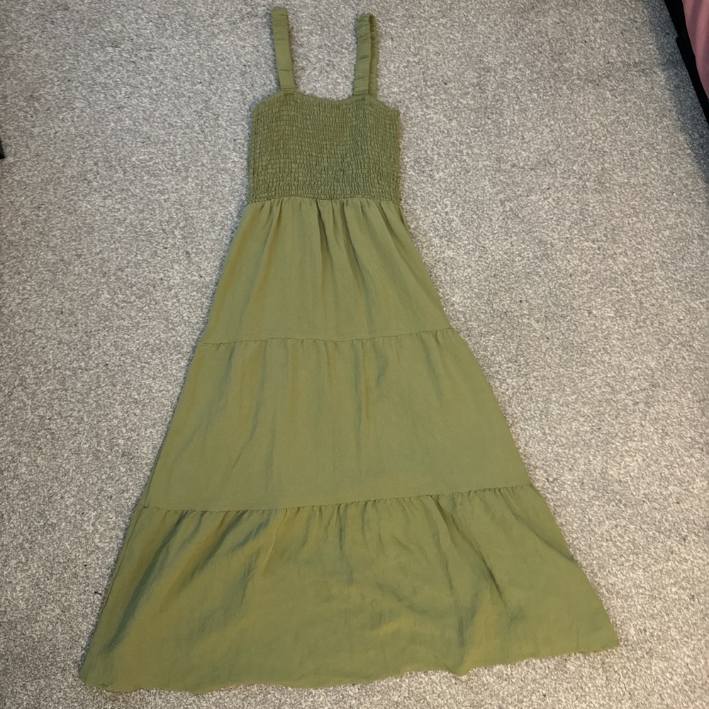 T.J.Maxx Olive Tiered Sundress